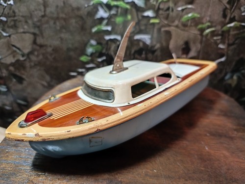 Jouet bateau hors - -bord, vintage