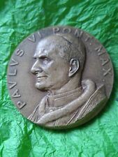 MEDAILLE DE TABLE / PAUL VI / BRONZE doré / 50 mm / 56 gr