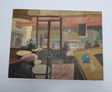 Vintage peinture huile sur - peinture,