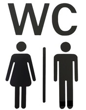 Sticker déco porte WC