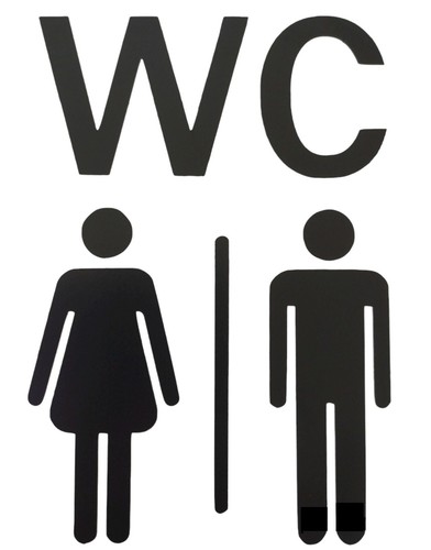 Sticker déco porte - , wc