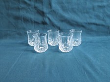 5 verres à liqueur,cristal