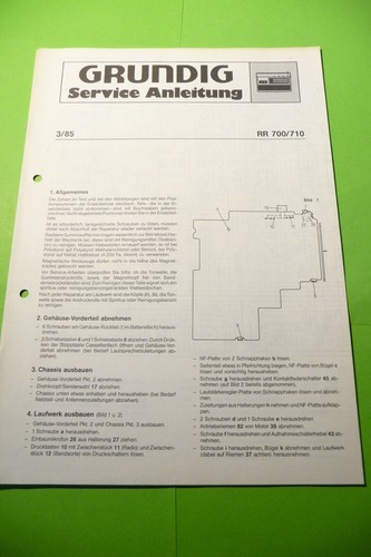 Service manuel instructions - service, d'instructions