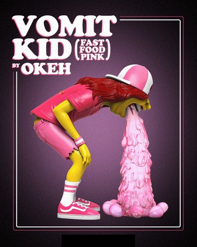 Vomit kid - vomit, pink)
