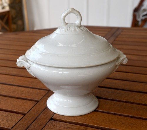 Soupiere faience blanche - soupiere,