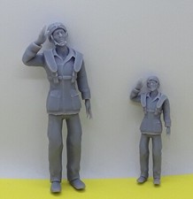 Figurine sauveteur en mer debout qui fait un signe - en résine - à peindre