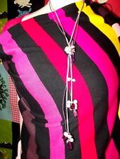 CACHAREL COLLIER PROMESSE PERLES ET CABOCHONS 3 LIENS