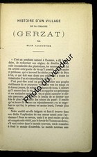 Histoire de l'Auvergne: 1885. Histoire d’un village de la Limagne: Gerzat