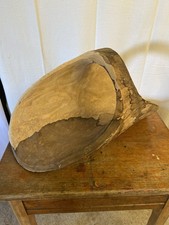 Panier Ancien Bois Sculpté Vintage #C622