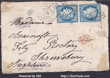 FRANCE N°60Ax2 SUR FRAGMENT