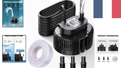 Pompe submersible 3000l avec - pompe,