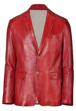 Blazer en cuir véritable pour