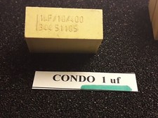 Condensateur 1uf/10/400. 1UF 400V. 3cmx1,3cmx2,2cm.