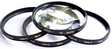 4Pcs Vivitar Macro +1/+2/+4/+10 Lens Set For Fujifilm Finepix HS35EXR HS50EXR