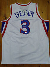 Maillot de basket 76ers de Philadelphie signé Allen Iverson avec COA Beckett