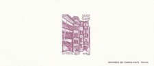 Gravure Epreuve timbre poste 2000 Le vieux Lyon