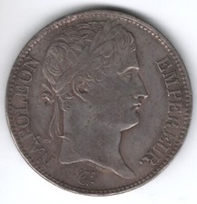 5 Francs Napoléon Empereur Tête Laurée 1810 A Paris Empire Français