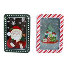  2 Pcs Boite Biscotte Emballage Récipient Sucré Boîte De Rangement Pour Biscuits