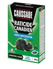 LOT 40 SACHETS PATE RATICIDE CANADIEN efficacité radicale sur RATS CAUSSADE