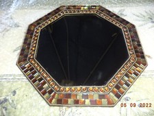 partylite miroir ou plateau ethnique mosaïque   tbe