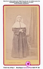 RELIGIEUSE, SOEUR, NONNE EN POSE, CDV REBREGET à AUTUN, RELIGION -FF39