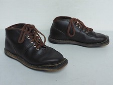 Ancienne Bottes de Ski Chaussure Cuir pour en Bois Rétro Vintage