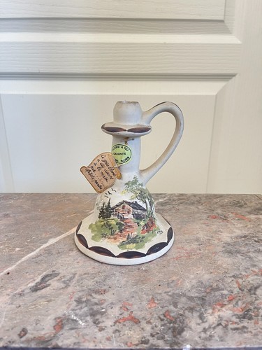 Ancien bougeoir poterie feu - poterie,