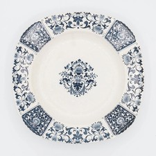 Plat service vintage bleu - de,