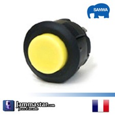 Boutons Sanwa SDM-20 - Test , Service & Credit - Jaune - Yellow