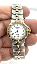Montre Raymond Weil -  Persifal Dame or et  Acier fond blanc - Jamais porté