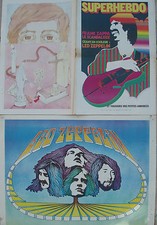 SUPERHEBDO N°49 poster psychédélique LED ZEPPELIN  FRANK ZAPPA TOTAL ISSUE JOPLI