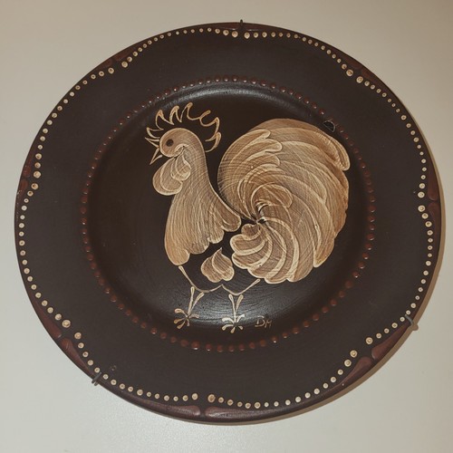 Ancienne assiette peinte main - ancienne,