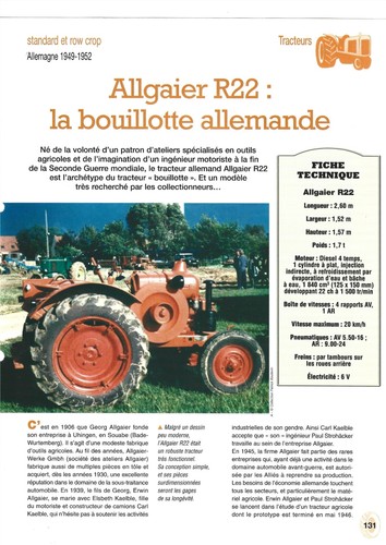 Tracteur allgaier r22 - allgaier, la