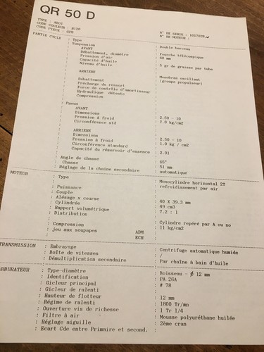 Honda qr50 ae01 fiche - honda,