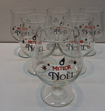 METEOR Lot 6 verres bière de noël vintage 25 cl M19 sans carton d'origine