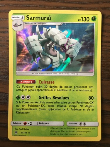 Carte pokémon holo sarmuraï - carte,