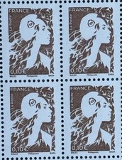 Bloc de 4T - Marianne de l'Avenir à 0,10 € - Tirage restraint !