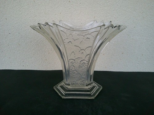 Vase art deco verre presse - art, en
