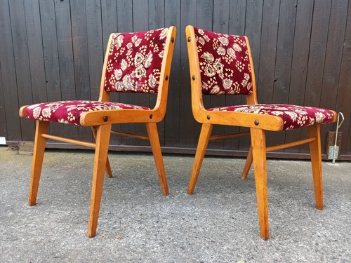 Vintage boomerang chaise bois - vintage,