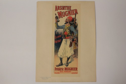Lithographie absinthe mugnier - absinthe,
