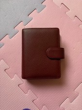 Anneaux FILOFAX Norfolk Mini 6 Planner cuir cassis 25 mm très bon état compact