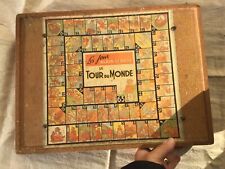 JEU ancien 1940 Alain-Claude jeu de l'oie" le tour du monde petits chevaux dames