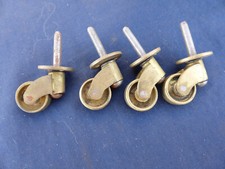 4 petites Roulettes laiton pieds meuble Fauteuil dia. 1,6 cm