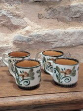 4 TASSES BOCH LA LOUVIÈRE BELGIUM modèle Argenteuil, diamètre 6cm