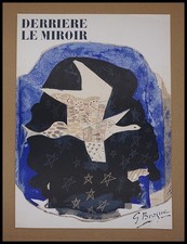 Georges BRAQUE : Composition à l'oiseau, lithographie signée 1959
