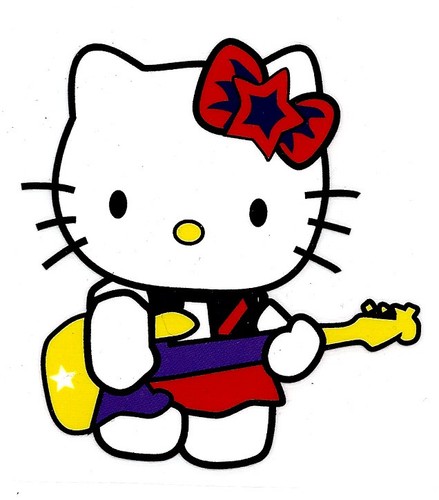 5x3 kitty guitar music - kitty, band
