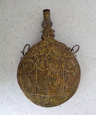 Poire à poudre en laiton pour Moukala d'Afrique du Nord Marocaine Berbère - B1