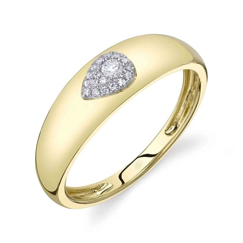 14k jaune diamant cocktail - diamant,