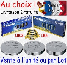 Piles VARTA Alcaline LR03 LR6 INDUSTRIAL / CR2016 CR2025 CR2032 Lithium 3V BULK