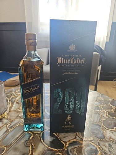 Whisky blue label 200th - whisky,